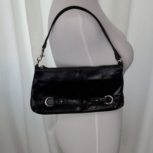 Aurielle Leather Shoulder Bag Vintage Black